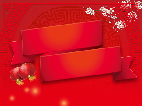 红色中国风春节年货大集促销活动背景素材