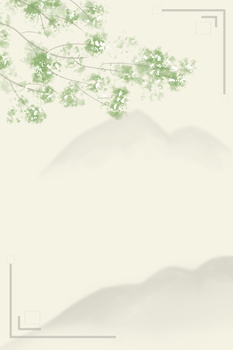 黑白树中国风水墨树枝信纸背景图