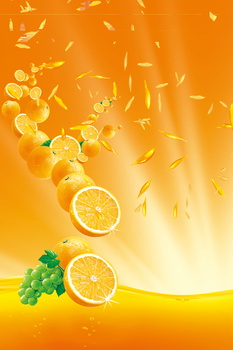 橙子果汁海报背景