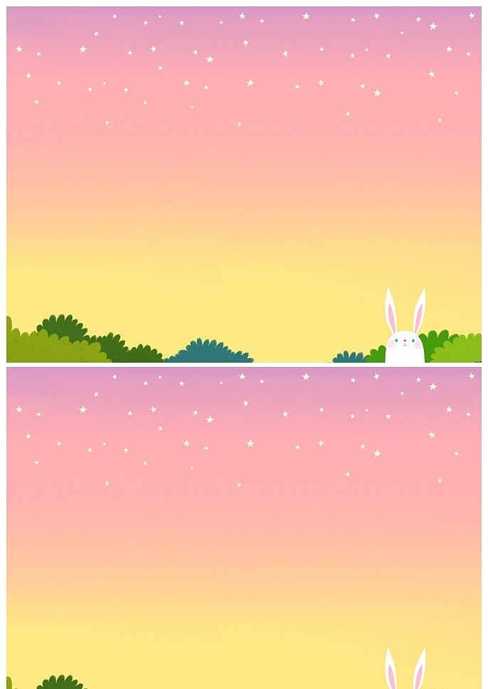 粉色天空可爱小兔子ppt图片下载|ppt背景元素_风云