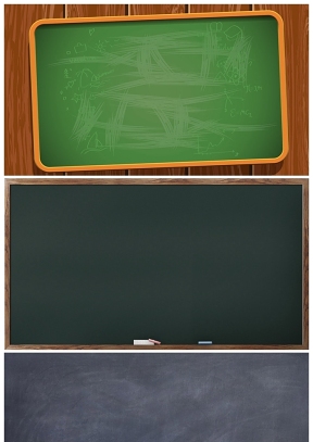 校園黑板效果PPT背景圖片