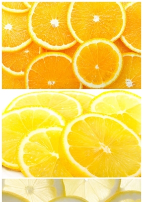 美味黃檸檬PPT背景圖片