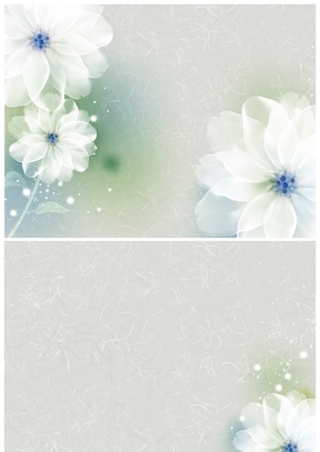 淡雅柔美花朵PPT背景圖片