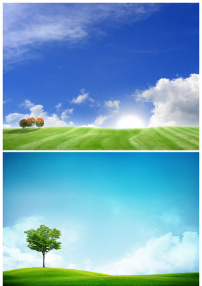 草原 藍天純凈背景圖片