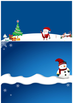 雪花與融雪高清藍圣誕節背景圖片