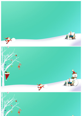 雪地綠色高清圣誕節背景圖片