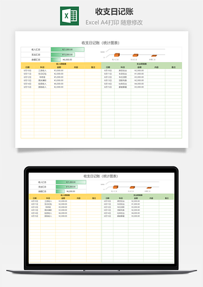 收支日記賬（統(tǒng)計(jì)圖表）