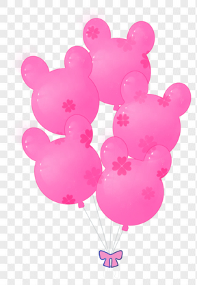 粉色可爱气球节日元素