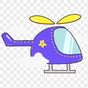卡通蓝色可爱玩具小飞机