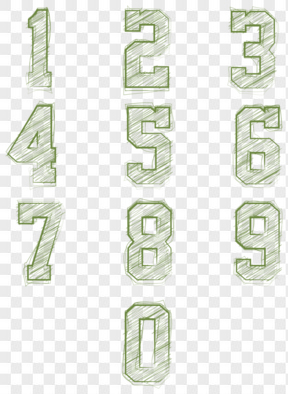 绿色黑板字样式数字设计