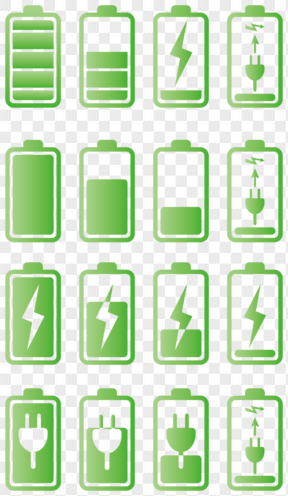 绿色电池电量线型图标
