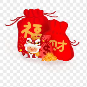 春节节日过年红包福袋猪猪