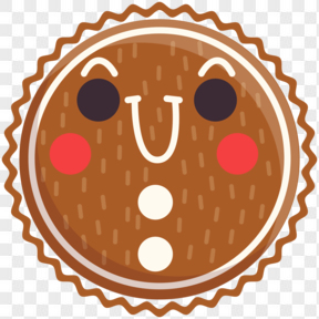 圆形圣诞节的姜饼标签设计