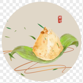 粽子竹叶中国风透明图