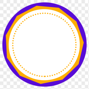 紫色圆形优惠券主题框透明图