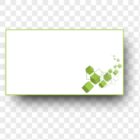 绿色几何方块前言框
