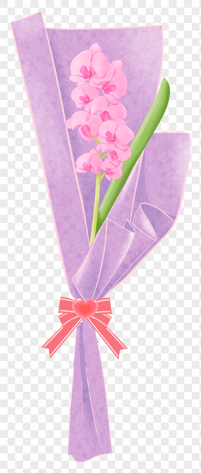 母亲节手绘兰花花束