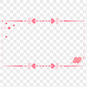  甜蜜情人節(jié)卡通愛心邊框