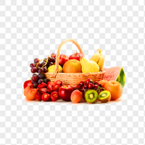 水果卡通食物图标  精美水果筐