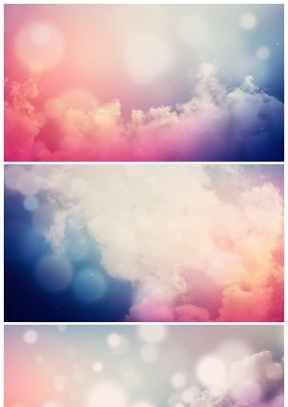 彩色渐变云彩云朵PPT背景图片