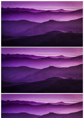 紫色连绵山峦中国风幻灯片背景