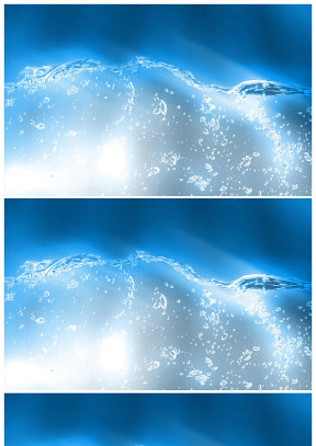漂亮的水滴水珠特写蓝色背景图片