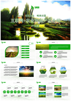 绿色有机互联网农业农副产品介绍网络营销PPT模板