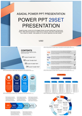 蓝橙简洁风教育资料数据分析一般图形模板PPT