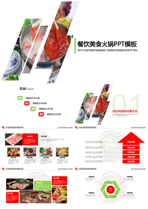 美味火锅餐饮美食宣传营销介绍PPT模板