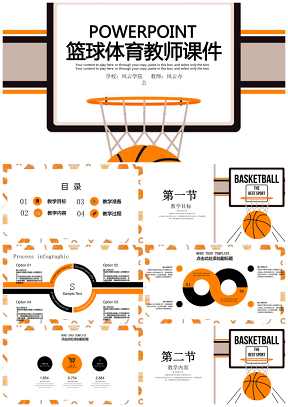 体育课篮球教育培训教学设计教师教育教学课件PPT模板