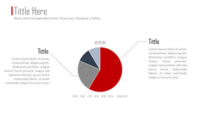 四季度銷售額PPT餅圖模板