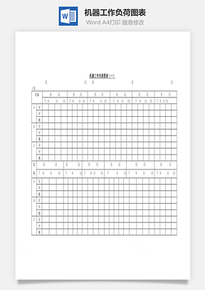 機器工作負荷圖表Word文檔