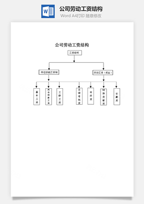 公司勞動(dòng)工資結(jié)構(gòu)word文檔