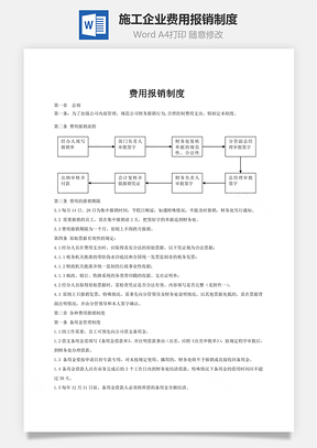 施工企業(yè)費用報銷制度word文檔