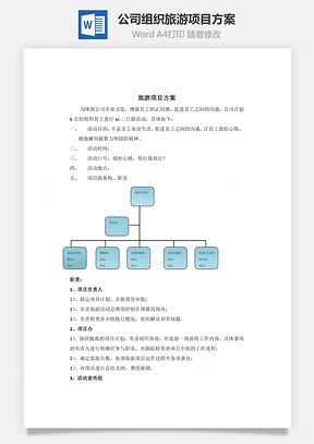 公司組織旅游項目方案Word文檔